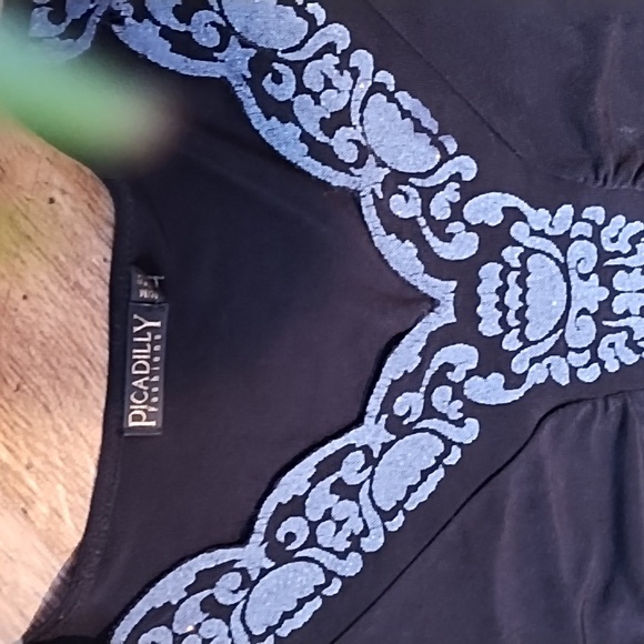 Picadilly Fashion Black and Blue Skirt Set - Picture 7 of 13